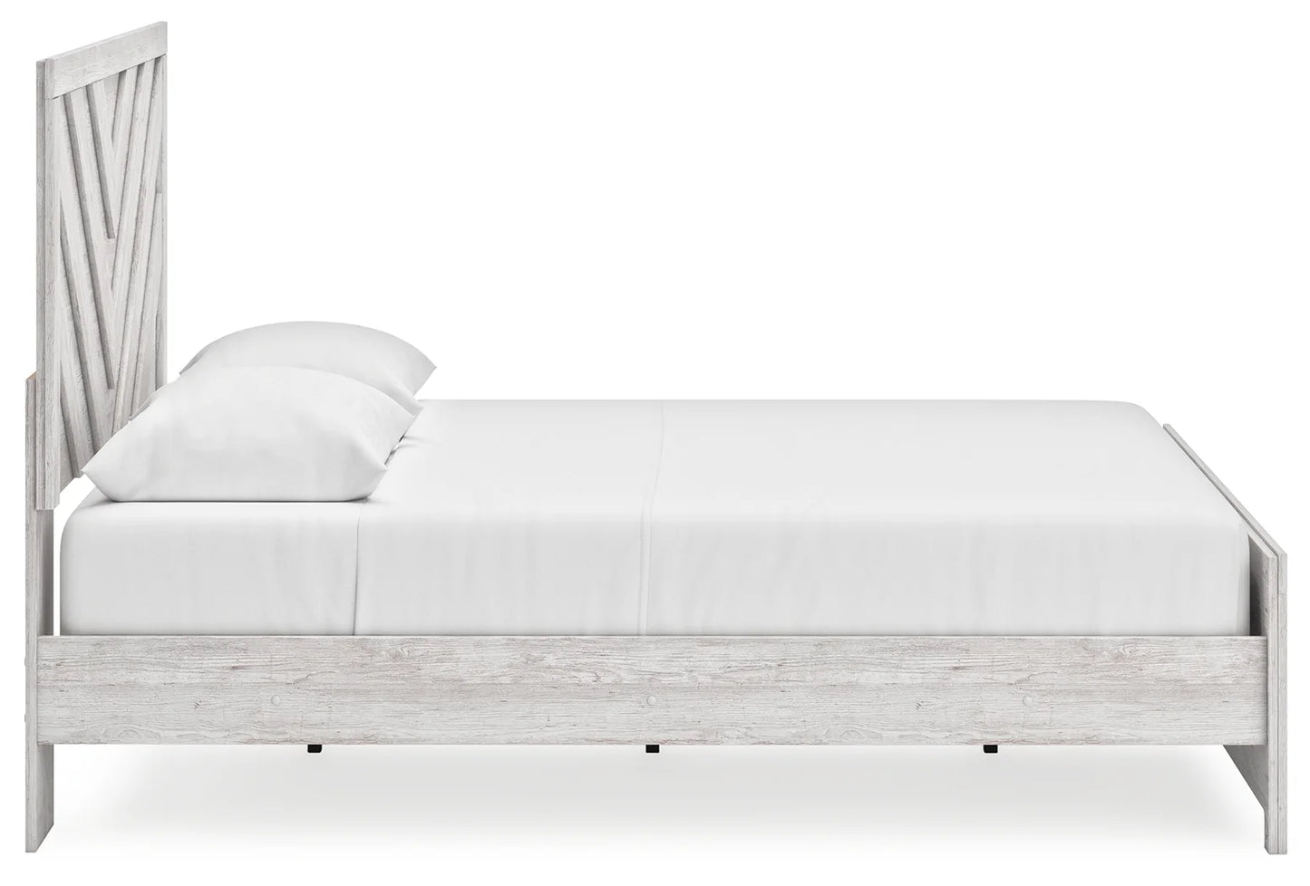 Cayboni - Whitewash - King Panel Bed 2