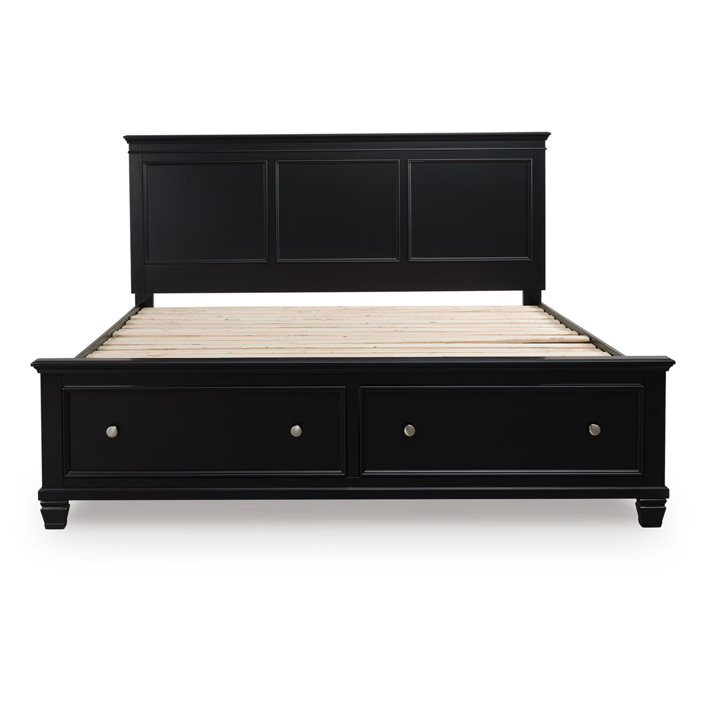 Lanolee - Black - King Panel Storage Bed