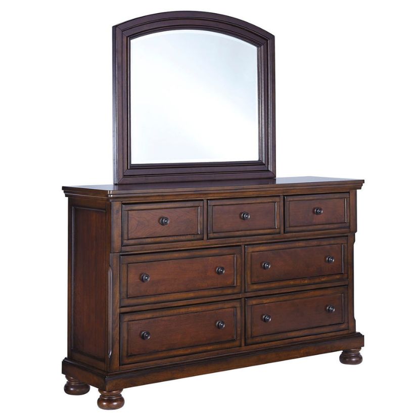 Porter - Rustic Brown - Dresser, Mirror Porter - Rustic Brown - Dresser, Mirror