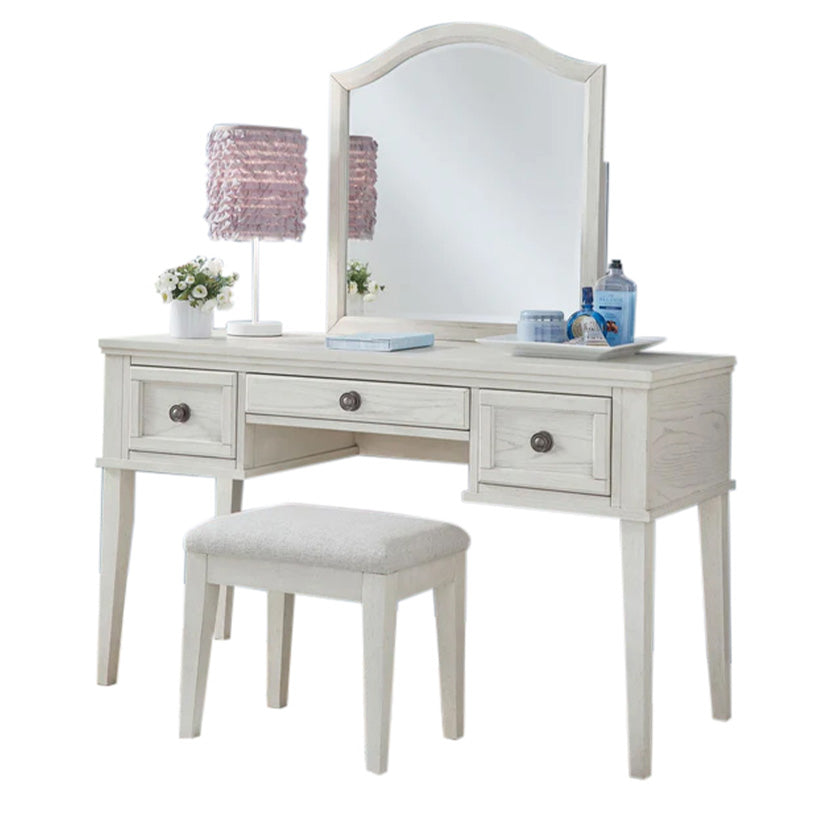 mirrored dressing table with mirror Robbinsdale - Antique White