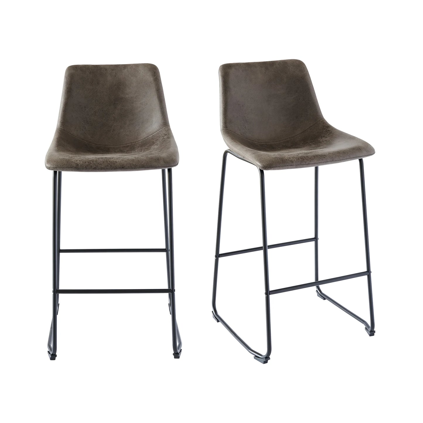 Wes - Bar Stool Set (Set of 2) - Dark Brown - 19"