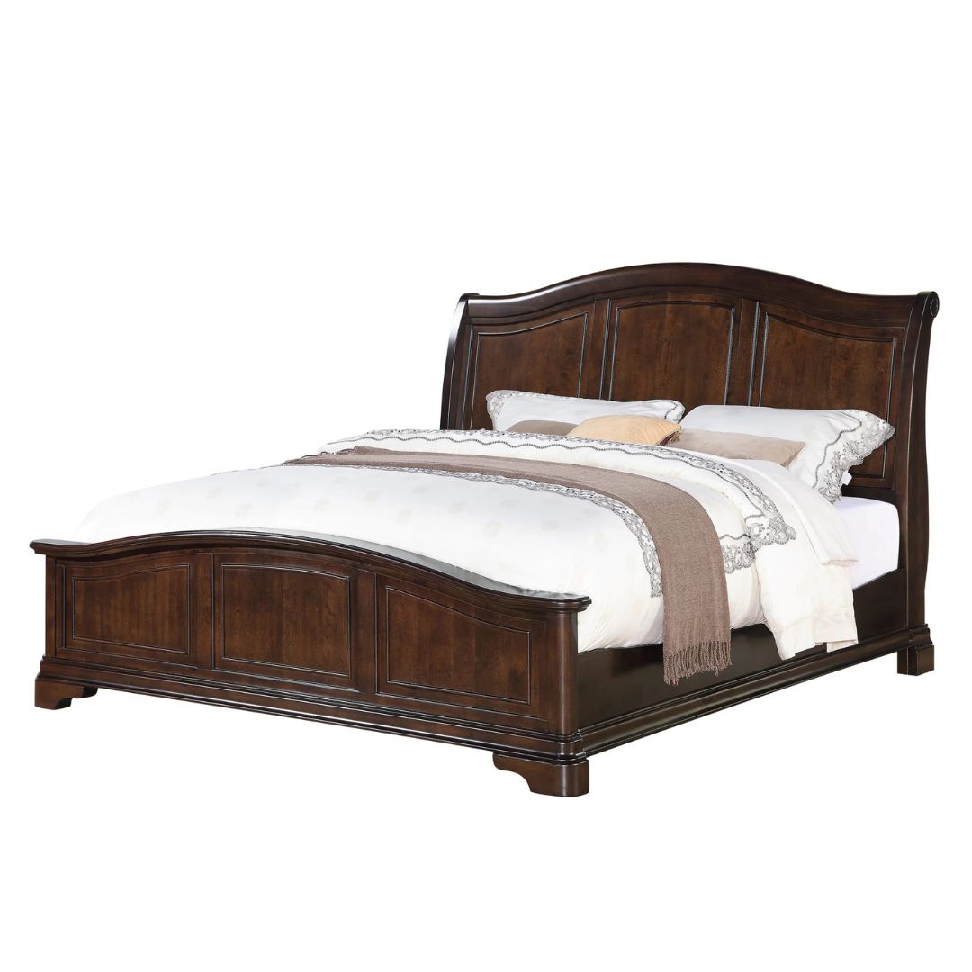 Cameron - King Panel Bed - Cherry