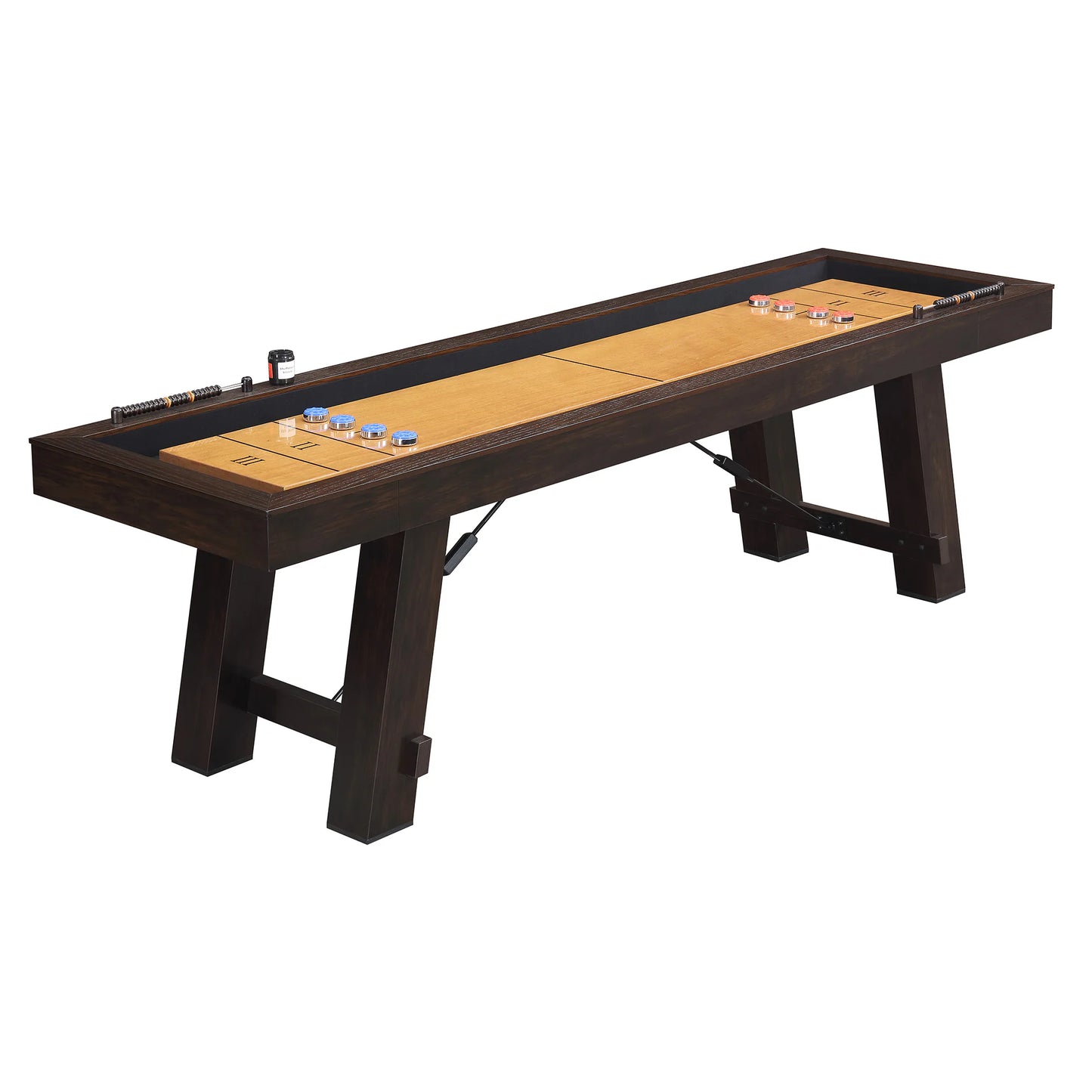 Titus - 108" Shuffleboard Table - Brown
