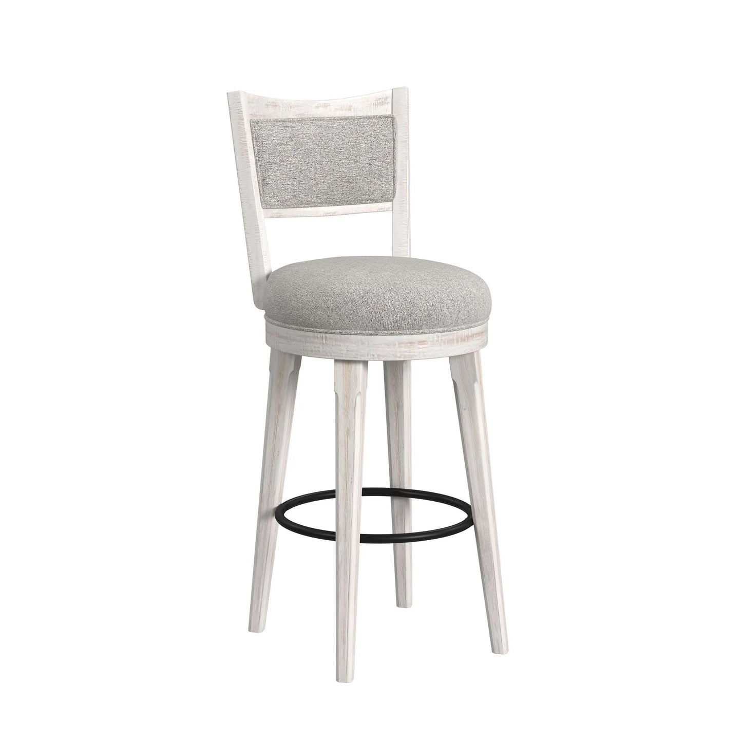 Rogen Rustic - Swivel Bar Stool - Rustic White