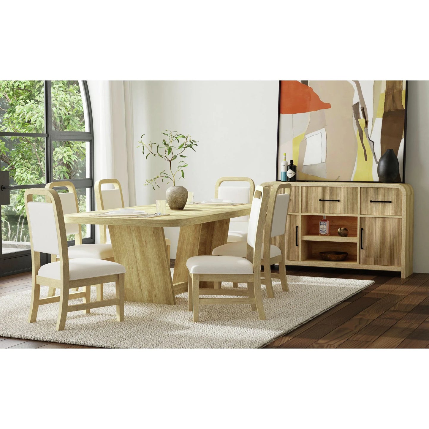 Ridgemont - 7 Piece Standard Height Dining Set (Table And Six Chairs) - Natural