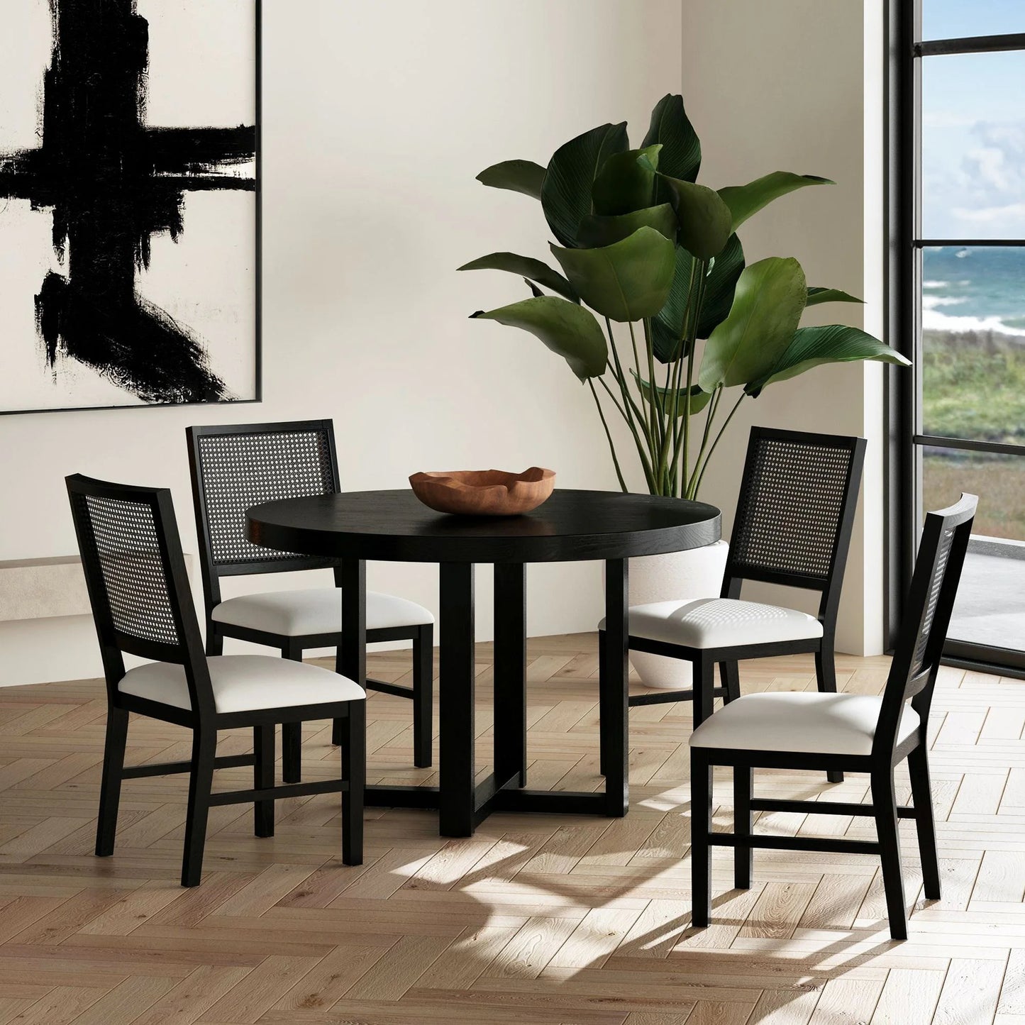 Bahama Breeze - 47.5" Round Dining Table - Black