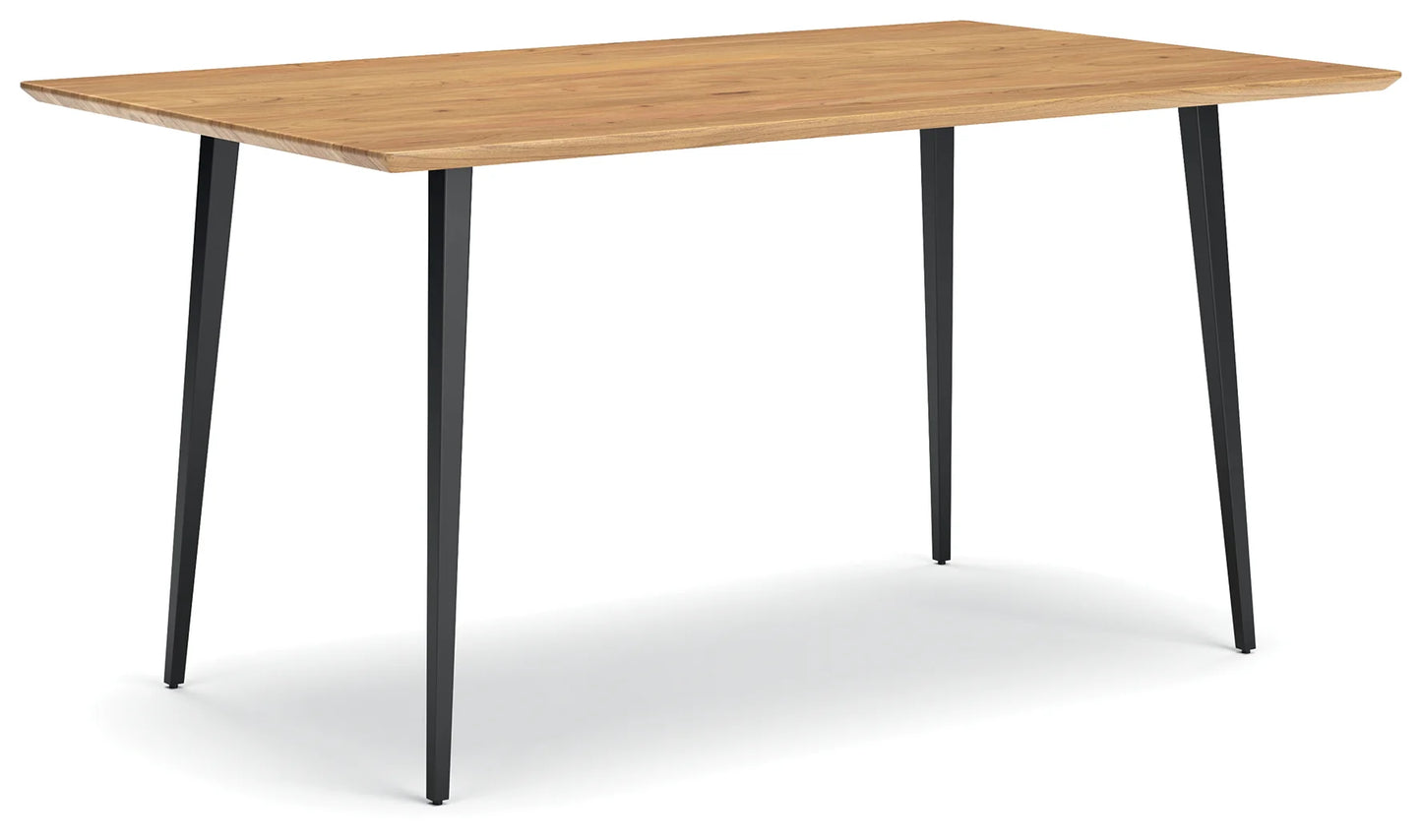 Gretlynn - Black / Natural - 7 Pc. - Dining Room Table, 6 Side Chairs