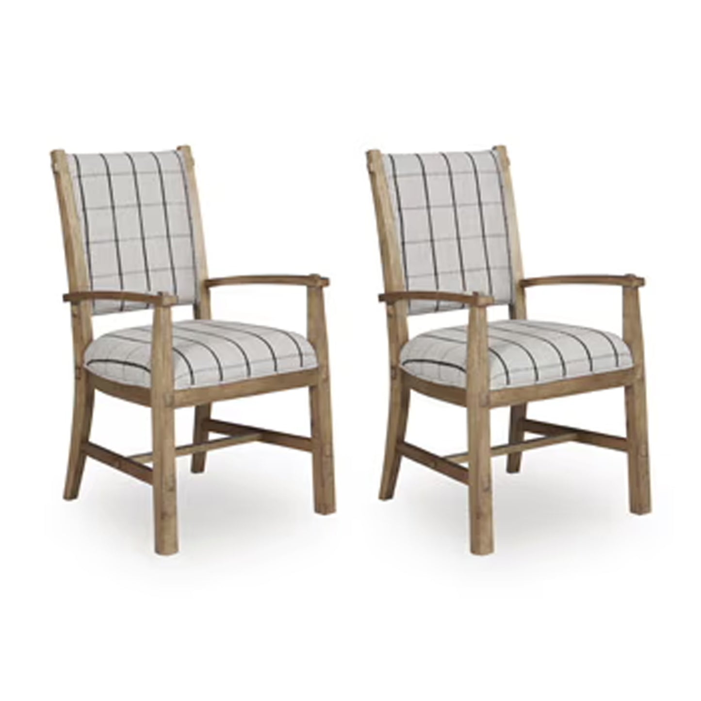 Ridgester - Dining Upholstered Arm Chair (Set of 2) - Light Brown