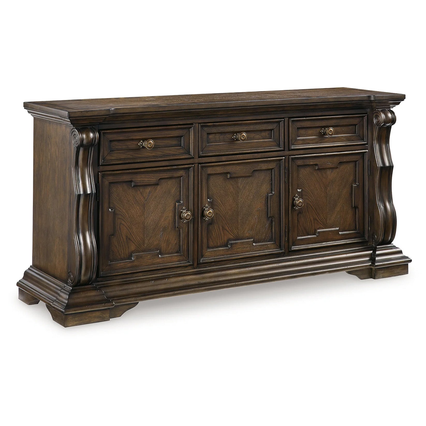 Maylee - Dark Brown - Dining Room Buffet – Furniture Warehouse Ohio