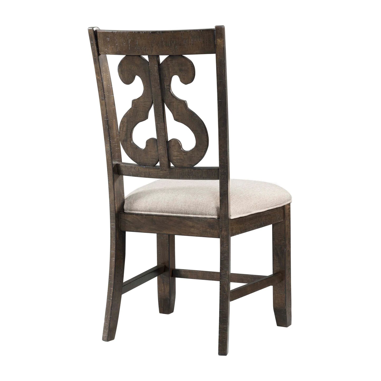 Stone - Wooden Swirl Back Side Chair (Set of 2) - Smokey Walnut