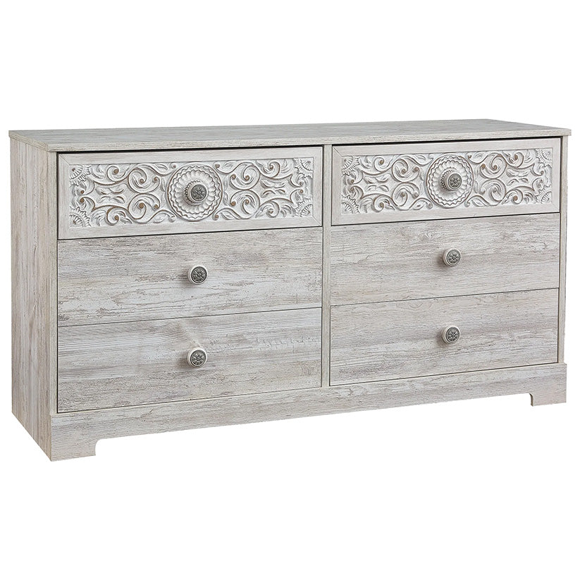 Paxberry - Whitewash - Six Drawer Dresser - Vinyl-Wrapped Furniture Warehouse Ohio Paxberry - Whitewash - Six Drawer Dresser - Vinyl-Wrapped Furniture Warehouse Ohio