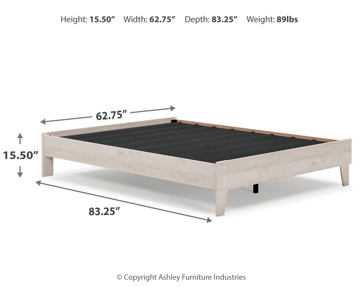 Socalle - Light Natural - Queen Platform Bed