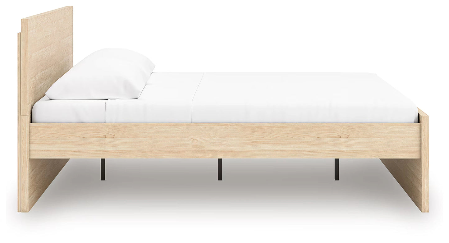 Onita - Natural - Queen Panel Platform Bed