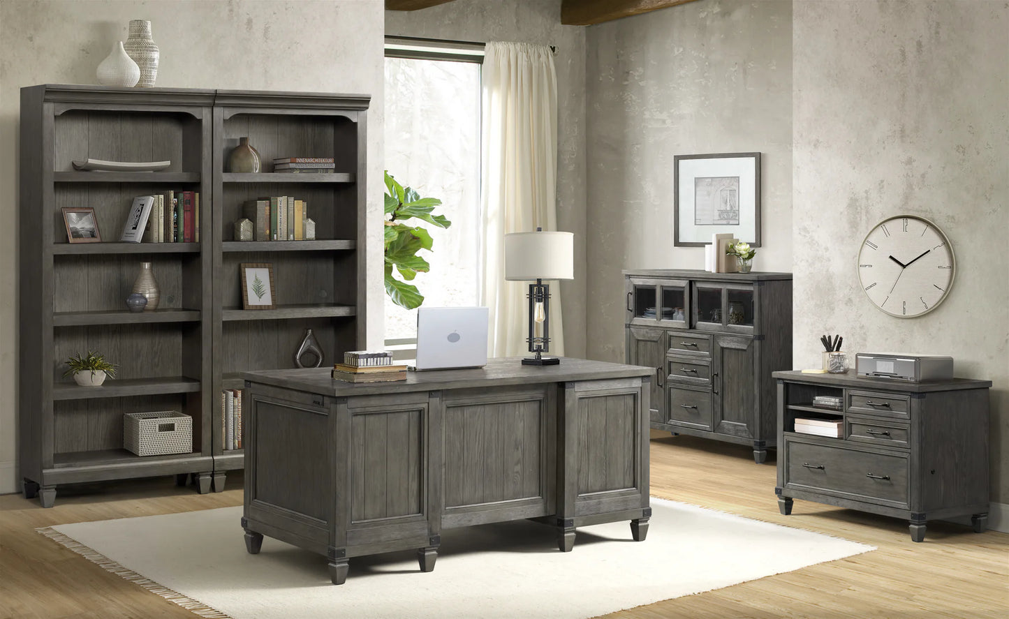 Foundry - Sliding Door Cabinet - Brushed Pewter