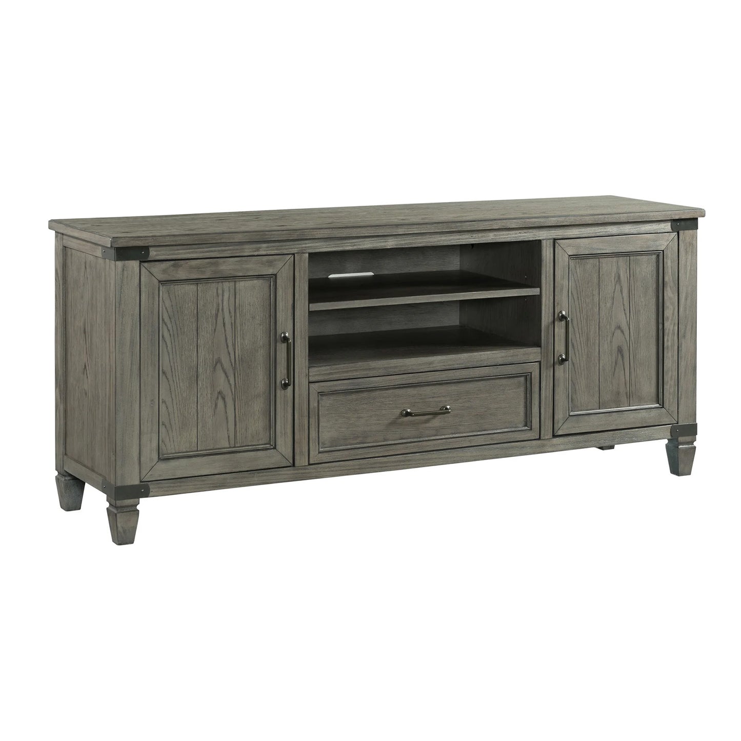 Foundry - 70" TV Console - Brushed Pewter