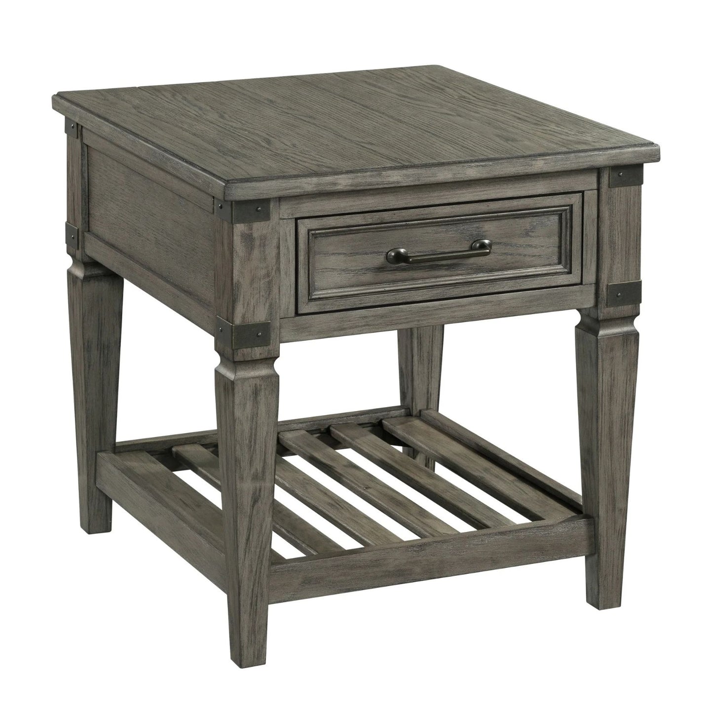 Foundry - End Table - Brushed Pewter