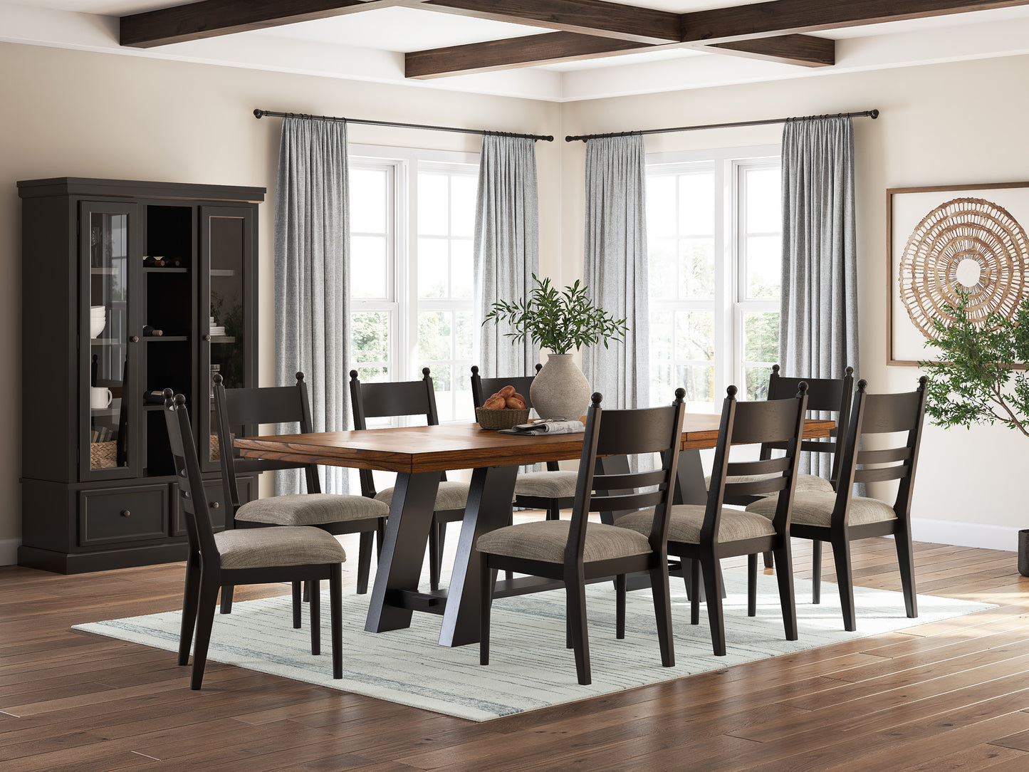 “Greddinton” Table and Eight Chairs
