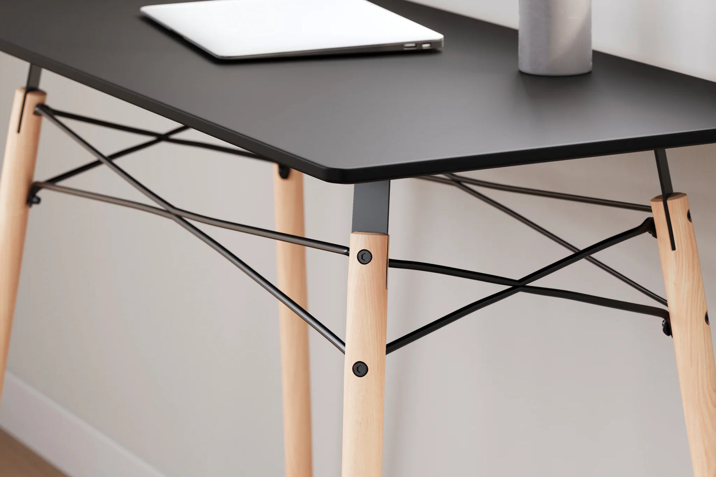 Jaspeni - Black / Natural - Home Office Desk