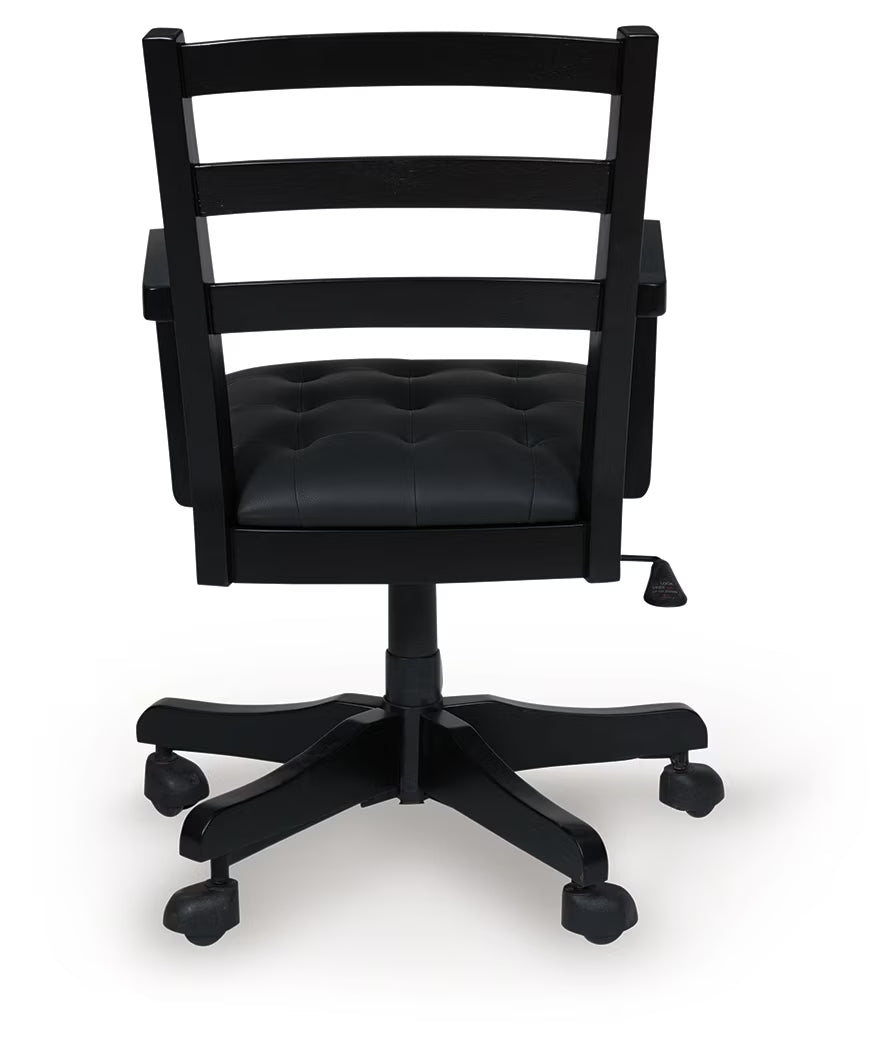 Wildenauer - Brown / Black - Home Office Swivel Desk Chair