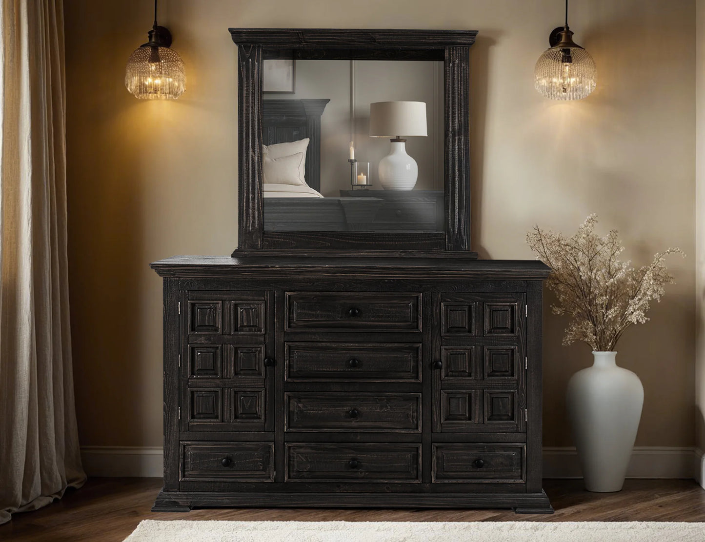 Terra - Dresser With 6 Drawer And 2 Doors - Tricorn Black