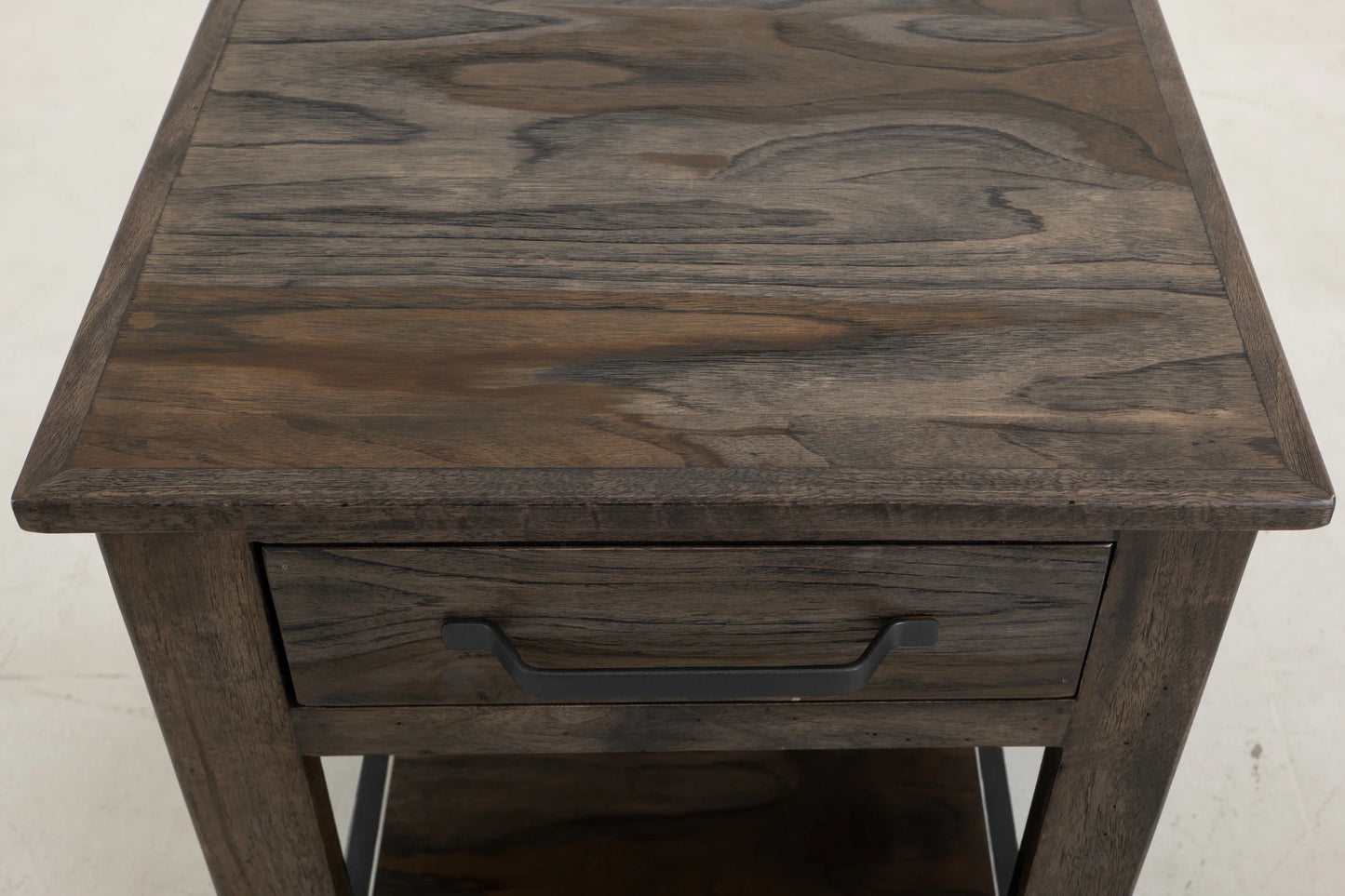 Dark Teak - End Table - Oil Black