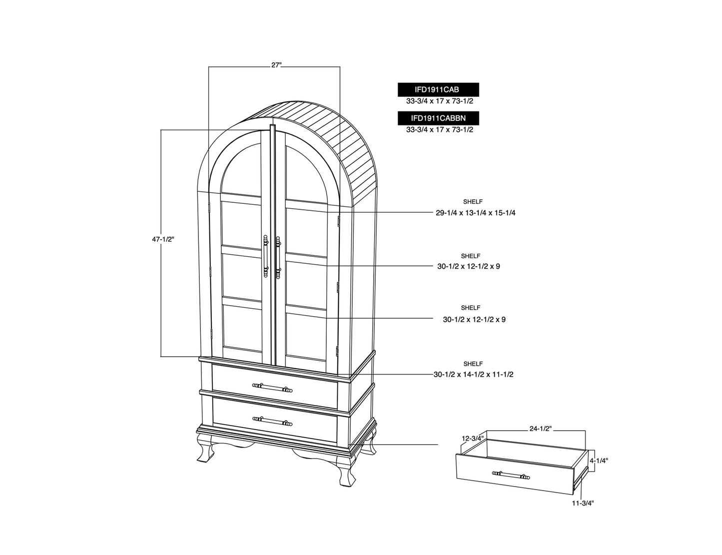 Arlette - Cabinet - Caramel