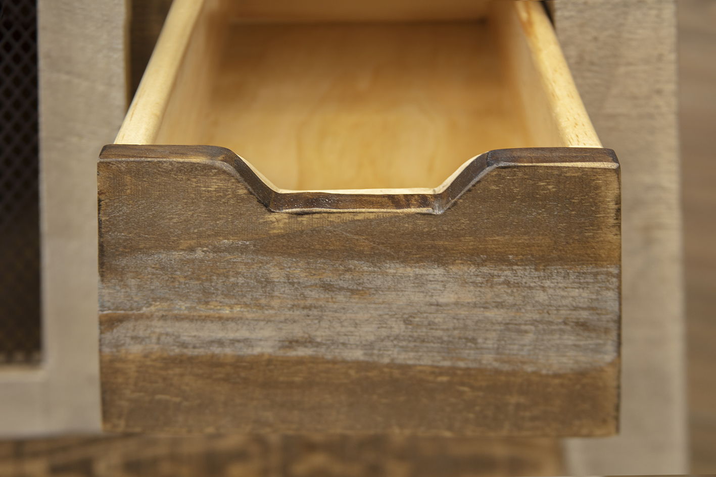 Antique - Chairside Table With 2 Drawers - Multicolor