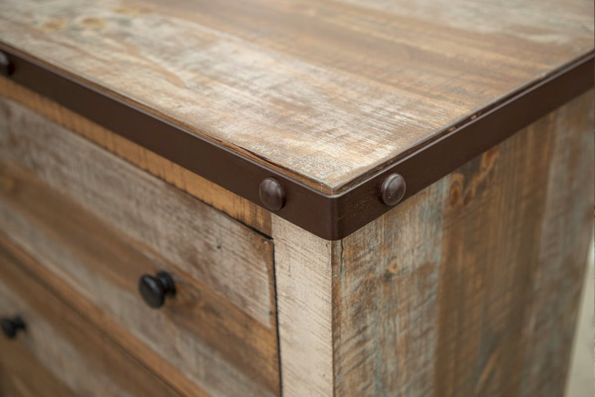 Antique - 5 Drawer Chest - Multicolor