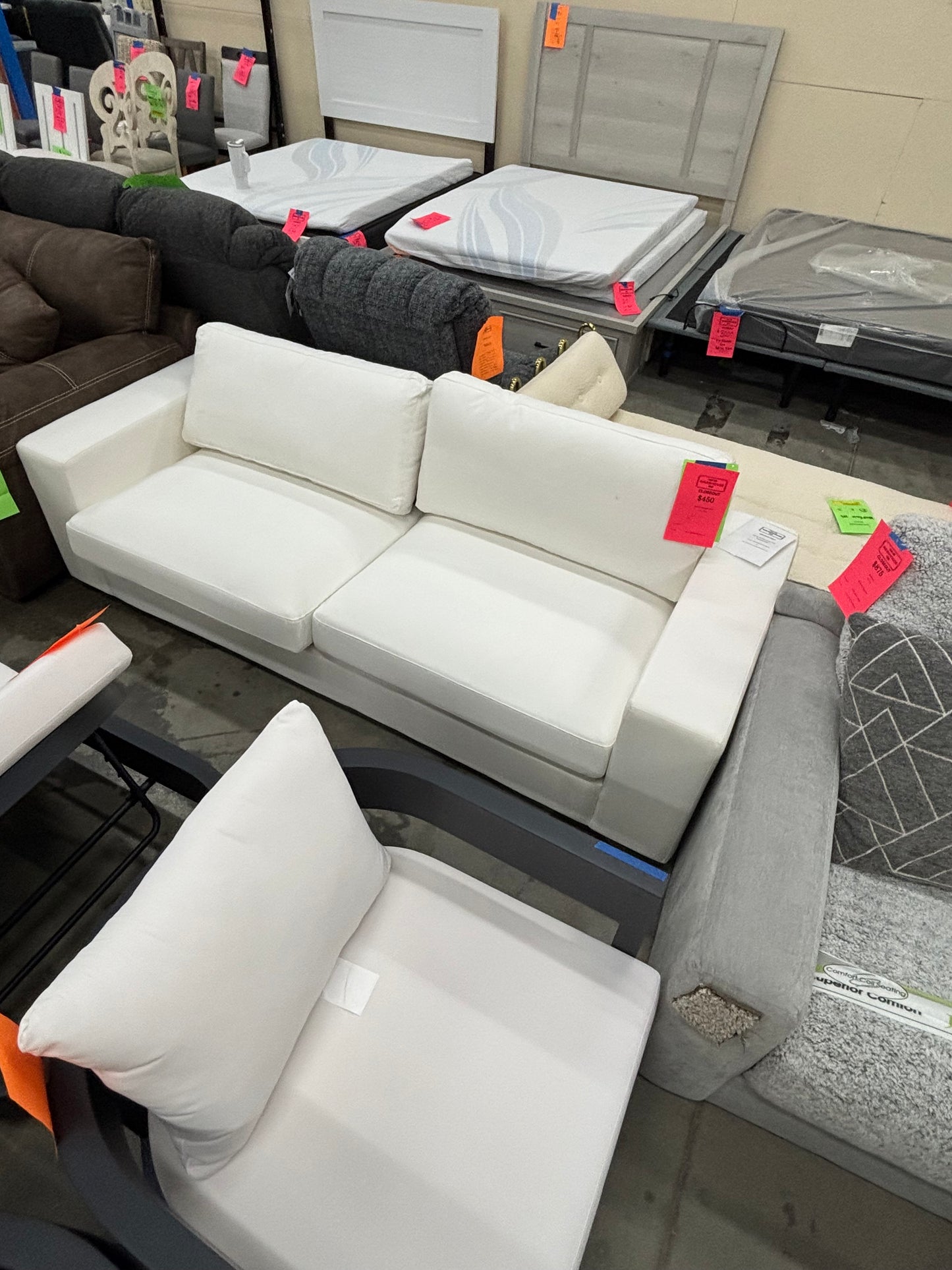 White Queen Sleeper Sofa