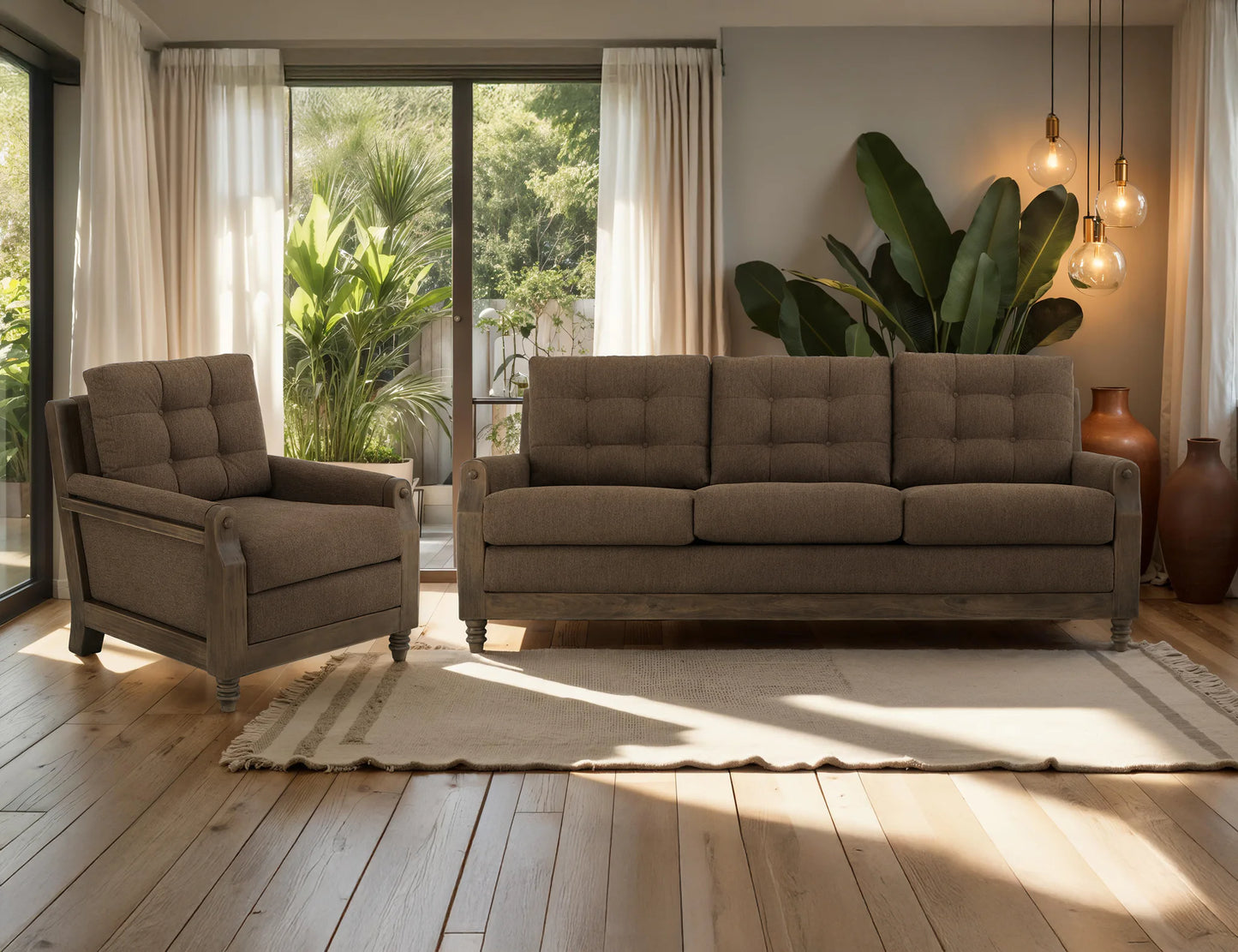 Xel-Ha II - Upholstered Sofa - Carnelian Brown