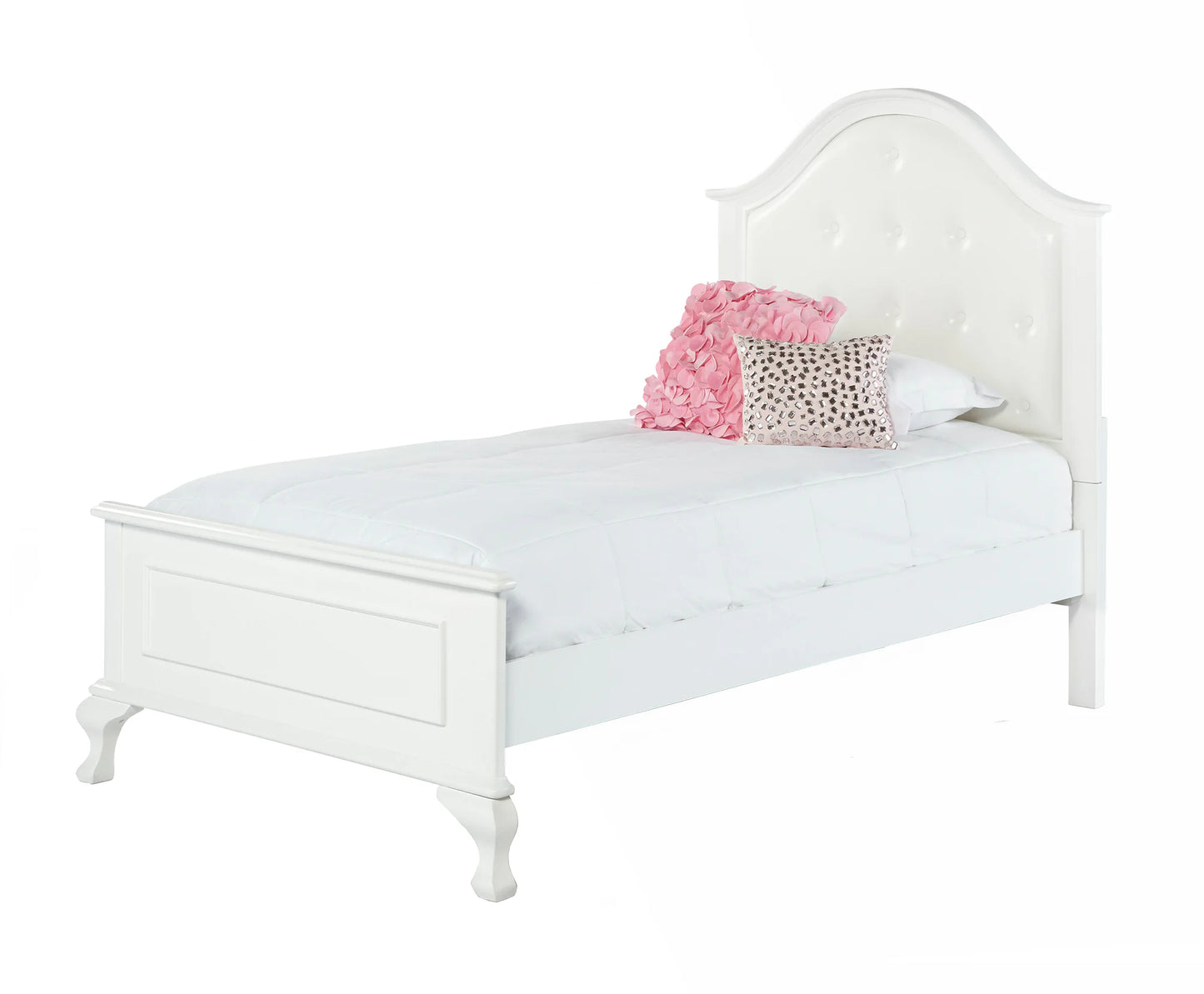 Jesse - Twin Panel Bed - White