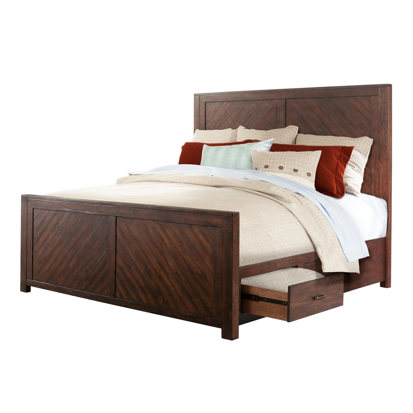 Jax - King Platform Storage Bed - Walnut