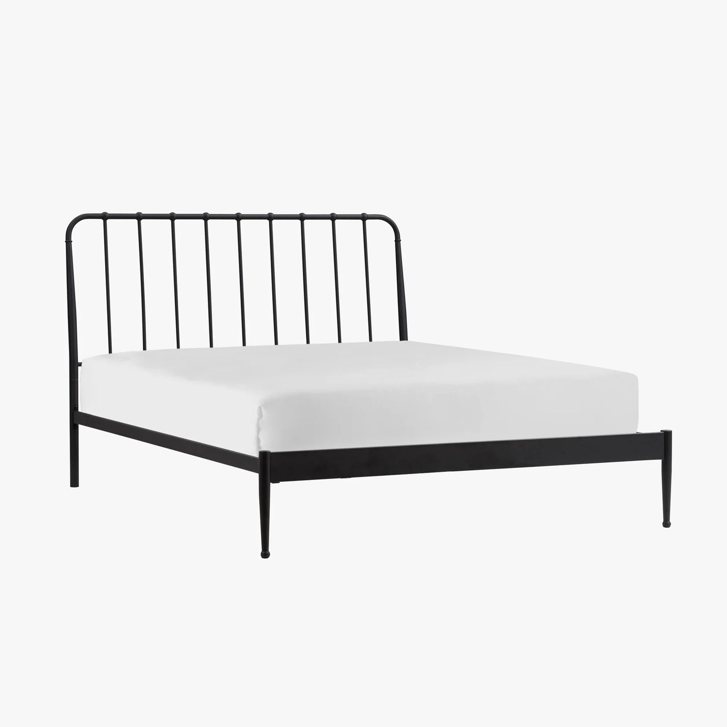 Metal Beds - Farmhouse Queen Metal Bed - Matte Black