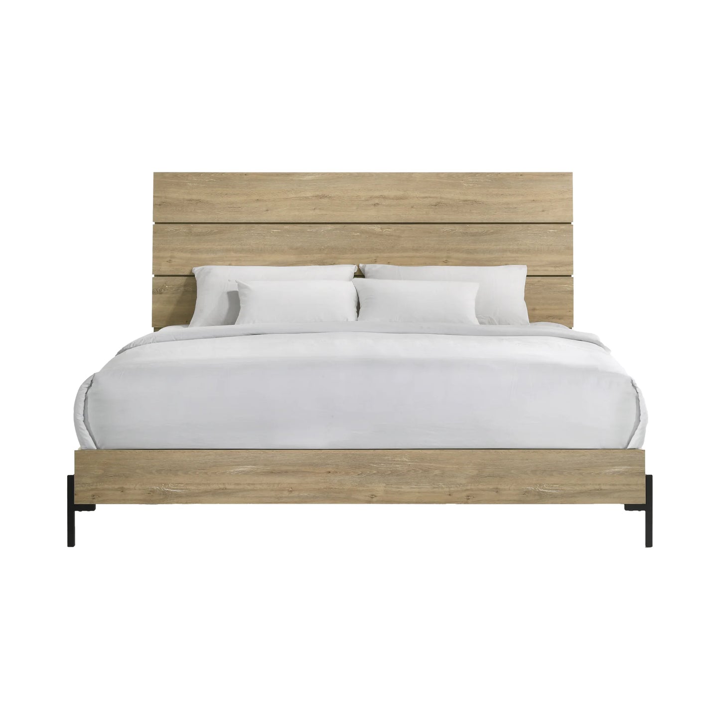 Newhall - King Bed - Vintage Oak Melamine