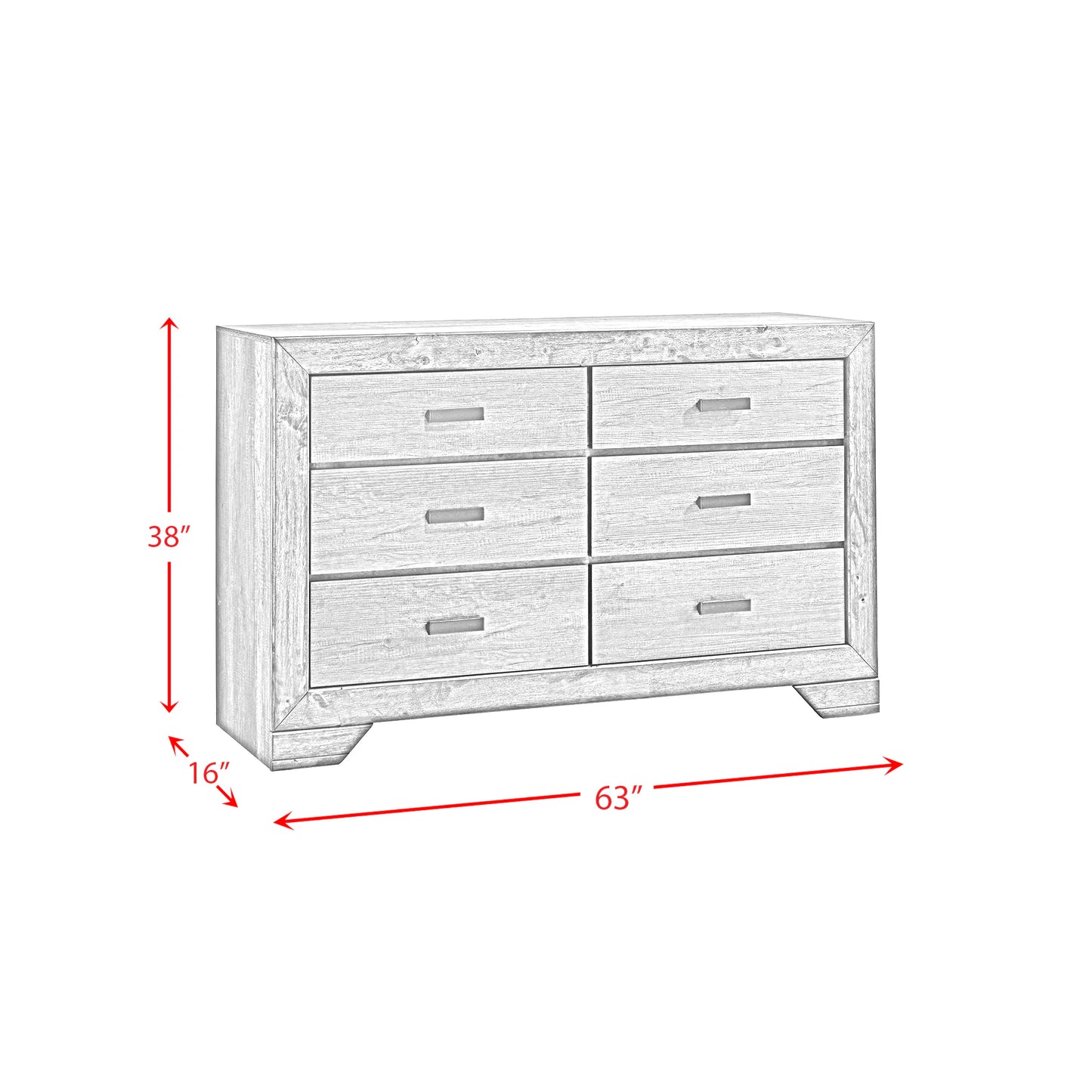 Nathan - Dresser - Gray Oak Finish