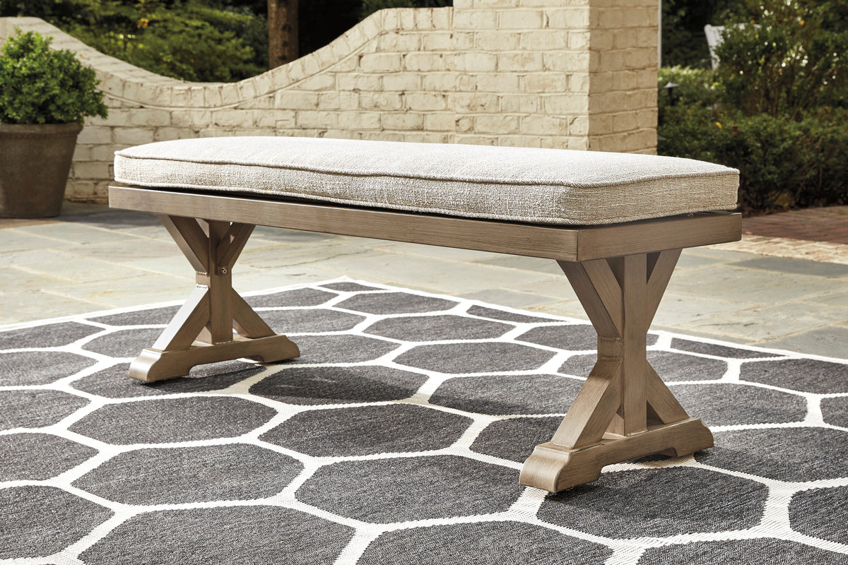 Ashley “Beachcroft” Outdoor Bench with Cushion