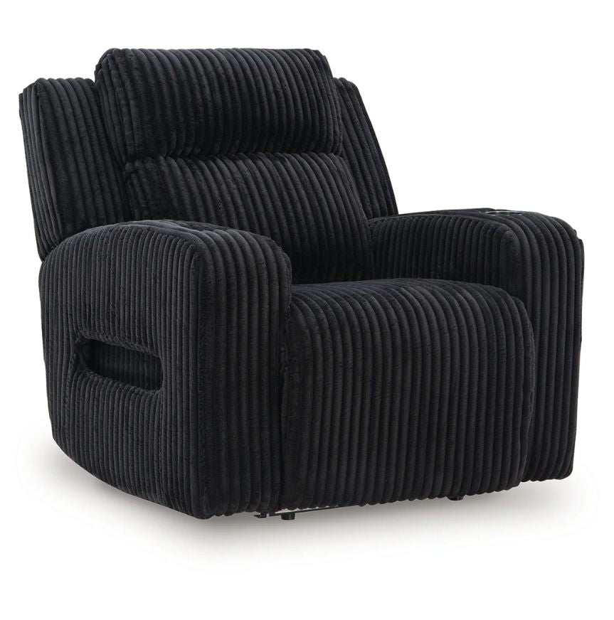 Forest Lake - Black - Power Recliner With Adj Headrest