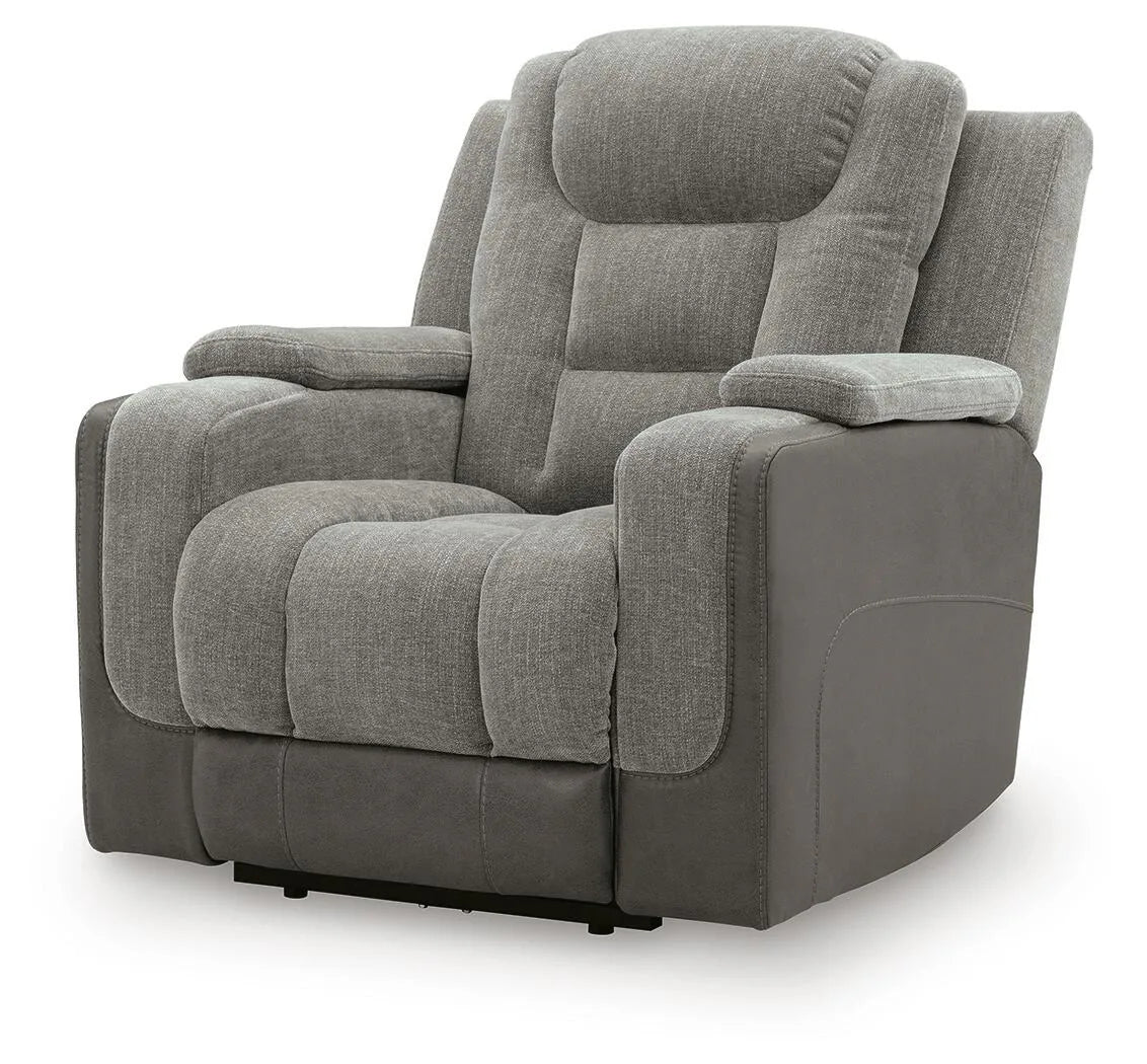 Mixed Motion - Power Recliner With Adjustable Headrest - Shadow