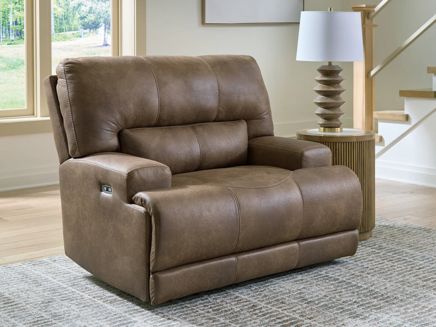 Beckley Place - Earth - Power Recliner With Adjustable Headrest