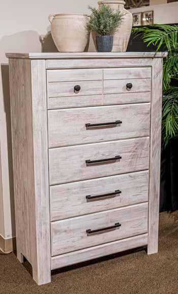 Makidern - Whitewash - Five Drawer Chest