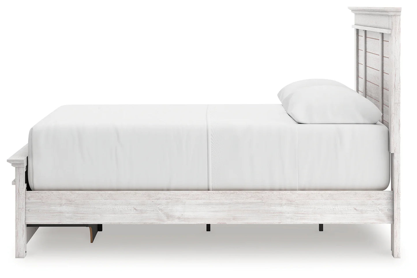 Makidern - Queen Panel Storage Bed With Storage Footboard - Whitewash