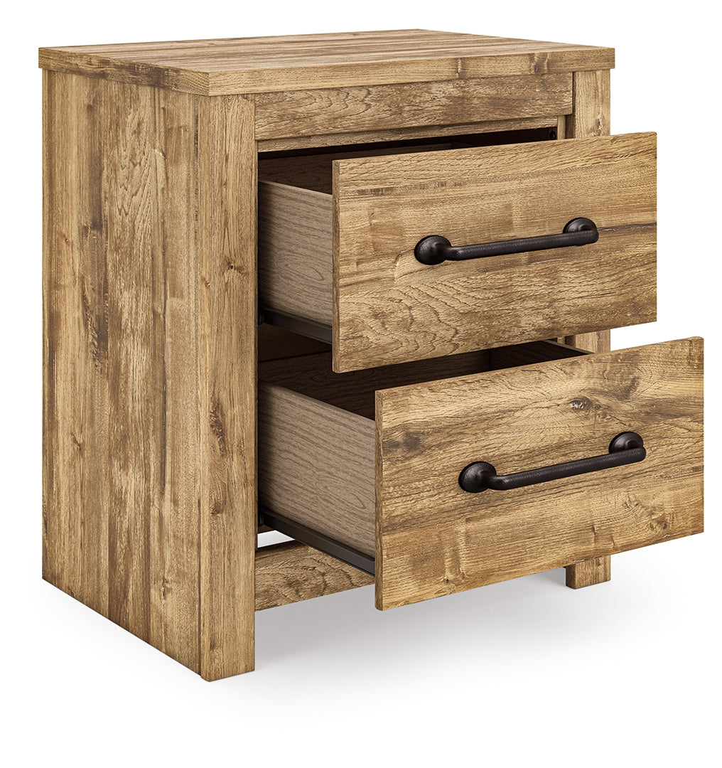 Maystonna - Brown - Two Drawer Night Stand