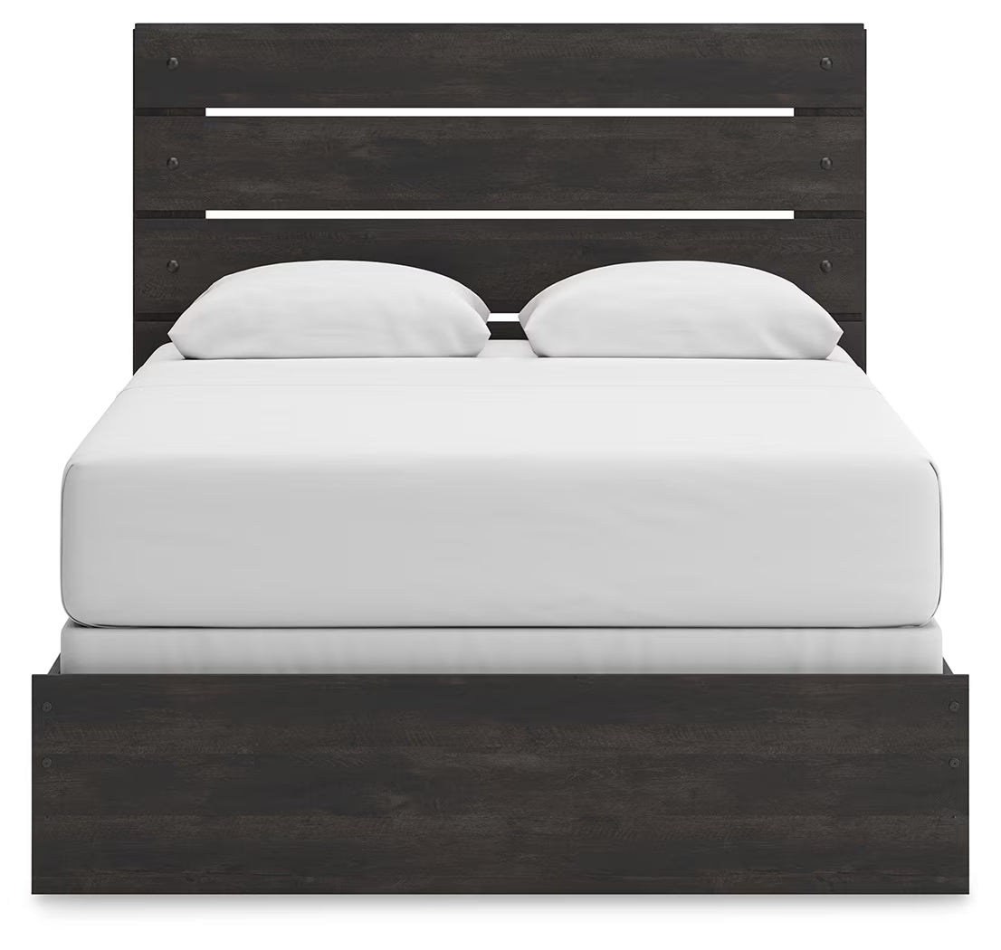 Hollivern - Dark Gray - Queen Panel Bed