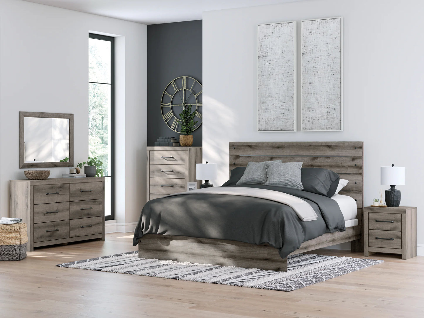 Graystorm - Brown Gray - Dresser And Mirror