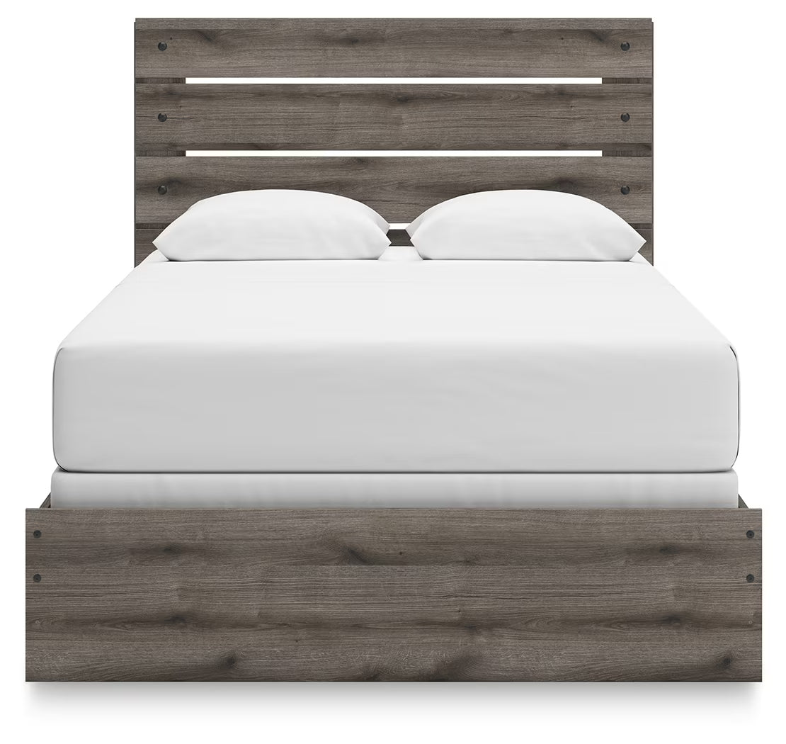 Graystorm - Brown Gray - Queen Panel Bed