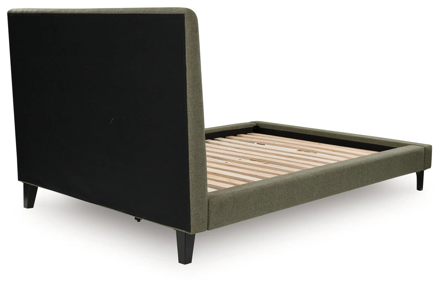 Chirason - Sage Green - Queen Upholstered Bed With Roll Slats