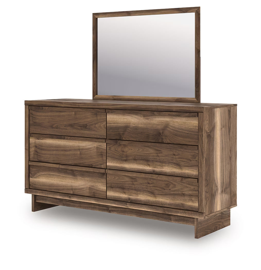 Chirason - Brown - Six Drawer Dresser And Mirror
