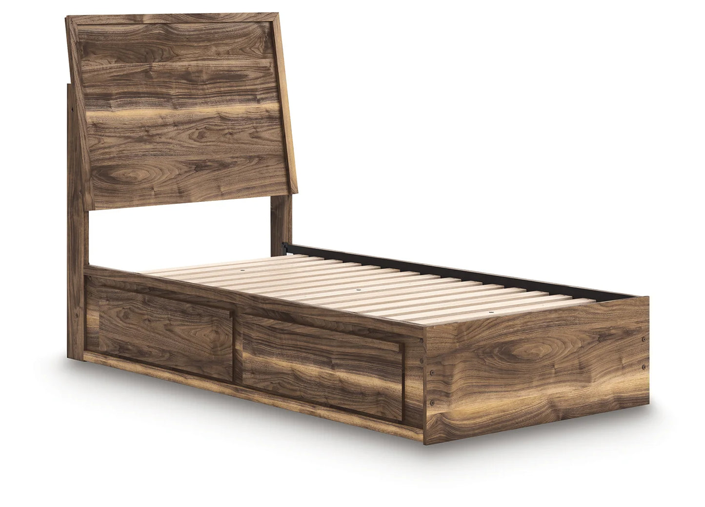 Chirason - Twin Panel Bed With Storage - Brown