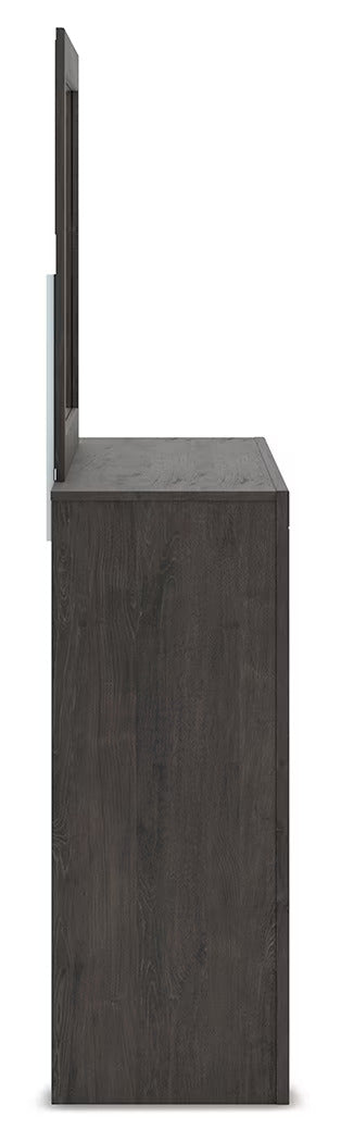 Fraluna - Charcoal - Dresser And Mirror