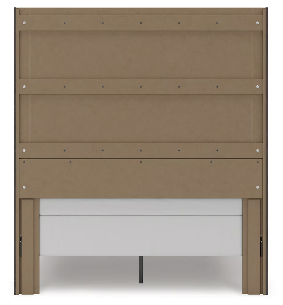 Fraluna - Charcoal - Queen Panel Storage Bed